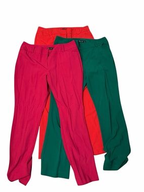 New York & Company Trousers in Pink, Green & Red